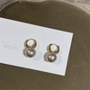 Minimalist Gold Plated Pearl Earrings