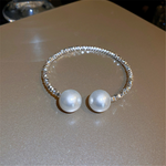 Minimalist Pearl Adjustment Bangle Bracelets