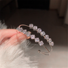 Cubic Zirconia Beaded Layers Bangle Bracelets