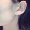 Rhinestones Crystal Star Tassel Dangle Earrings