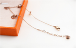 Rose Gold Minimalist Love Initial Chain Bracelet