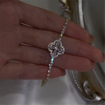 Floral Rhinestones Crystal Beaded Bracelets