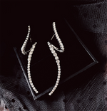 Cubic Zirconia Twist Thread Earrings