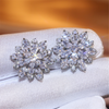 Rhinestones Crystal Snowflake Studs Earrings