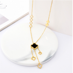 Minimalist Lucky Floral Dangle Necklaces