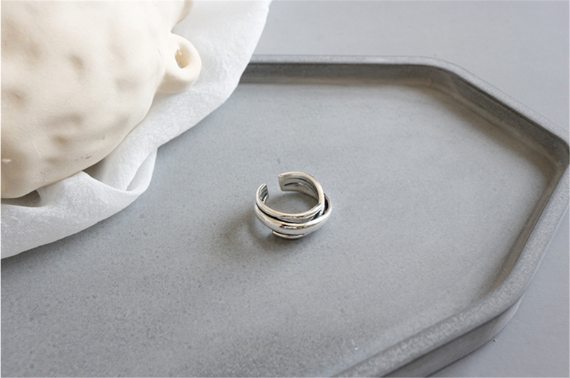 Silver Infinity Open Adjustment Finger Ring
