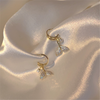 Gold Plated Fish Tail Dangle Earrings
