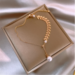 Minimalist String Dangle Pearl Bracelets