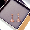 Rhinestones Crystal Fan Charms Earrings